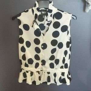 Alice Ritter polkadot top sz S lk new